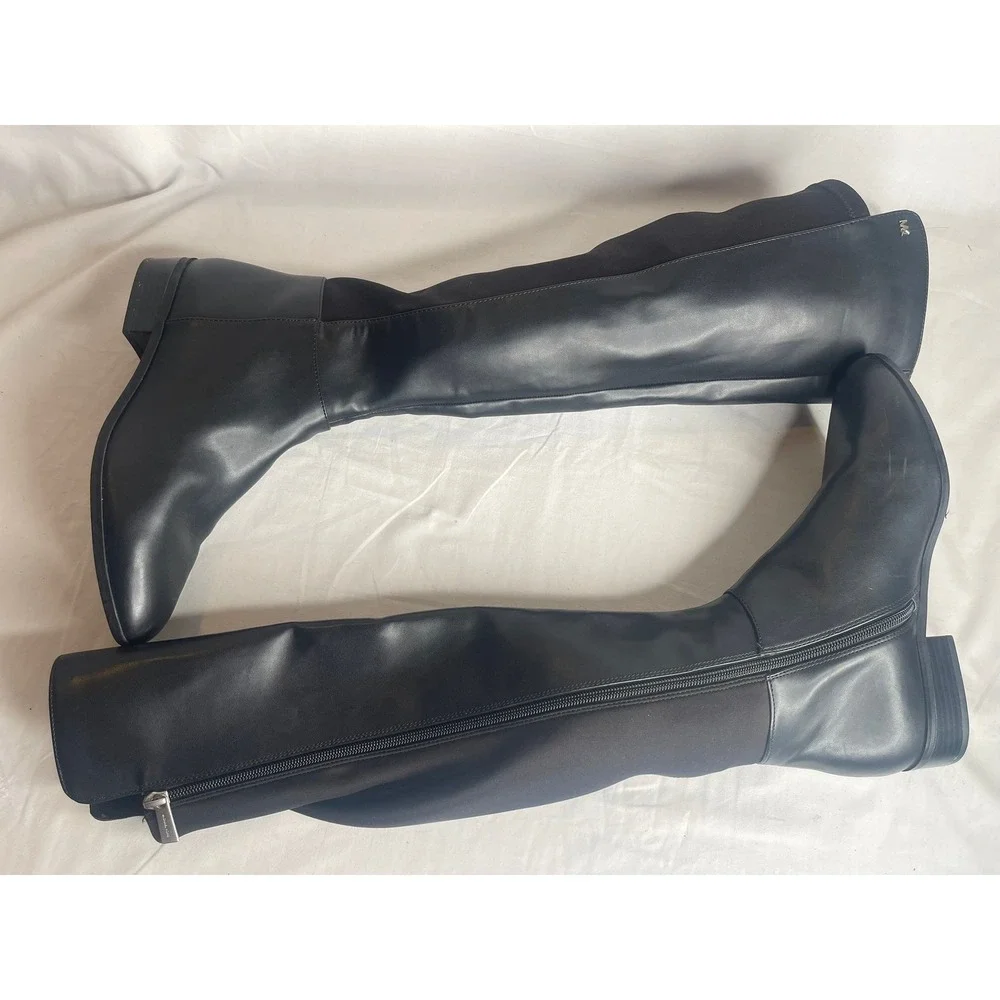 Michael Kors Black Over The Knee Stretch‎ Back Riding Boots PV22E Womens 9M